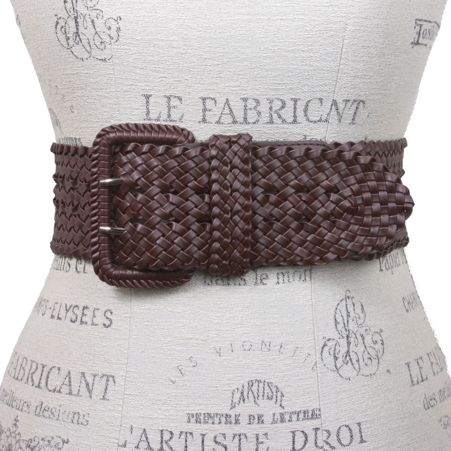 Women’s 3″ Wide Hand Made Braided Square Buckle Belt