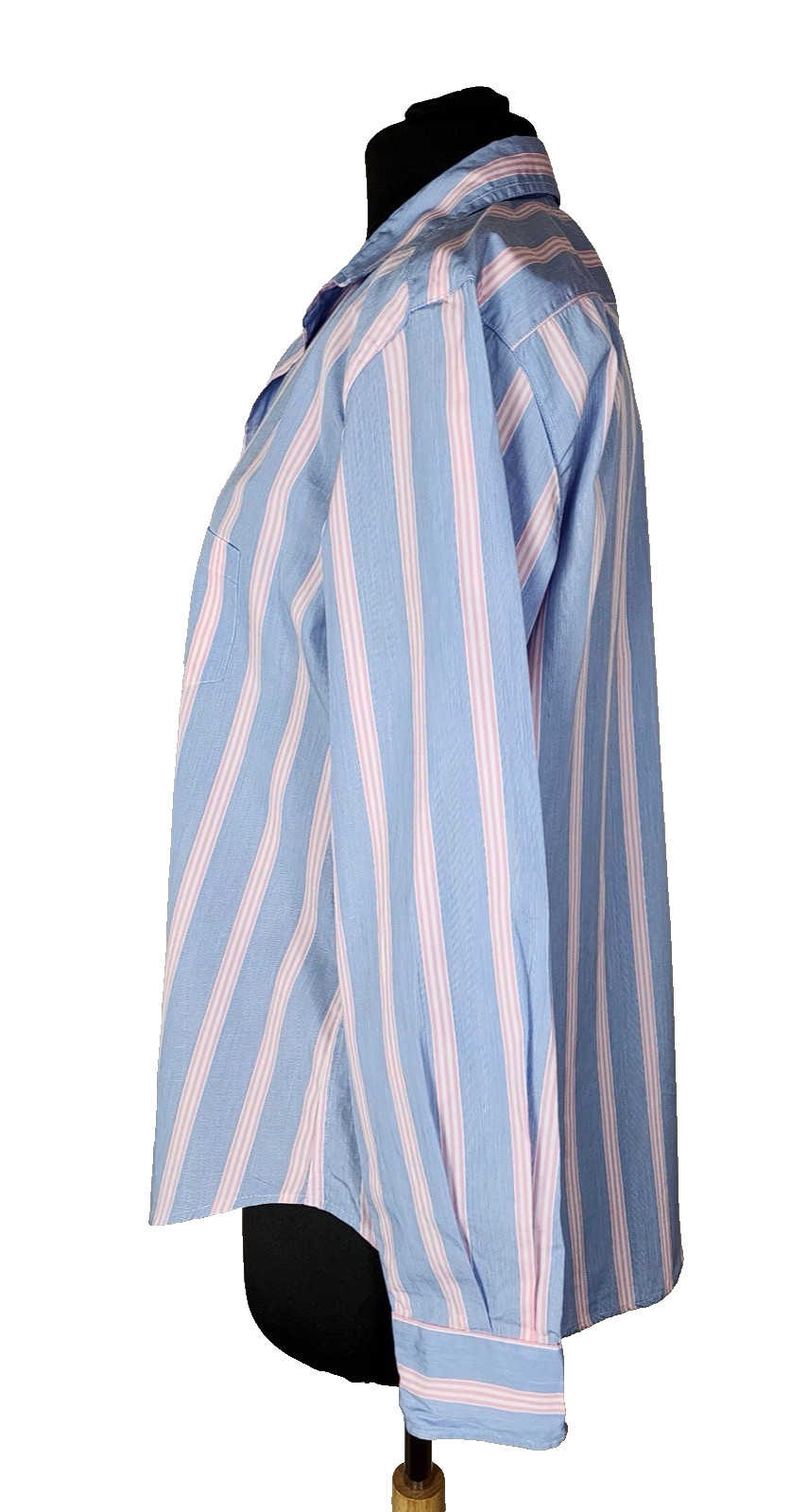 Frank & Eileen Eileen Blue Pink Stripe Italian Cotton Button Shirt Women’s S