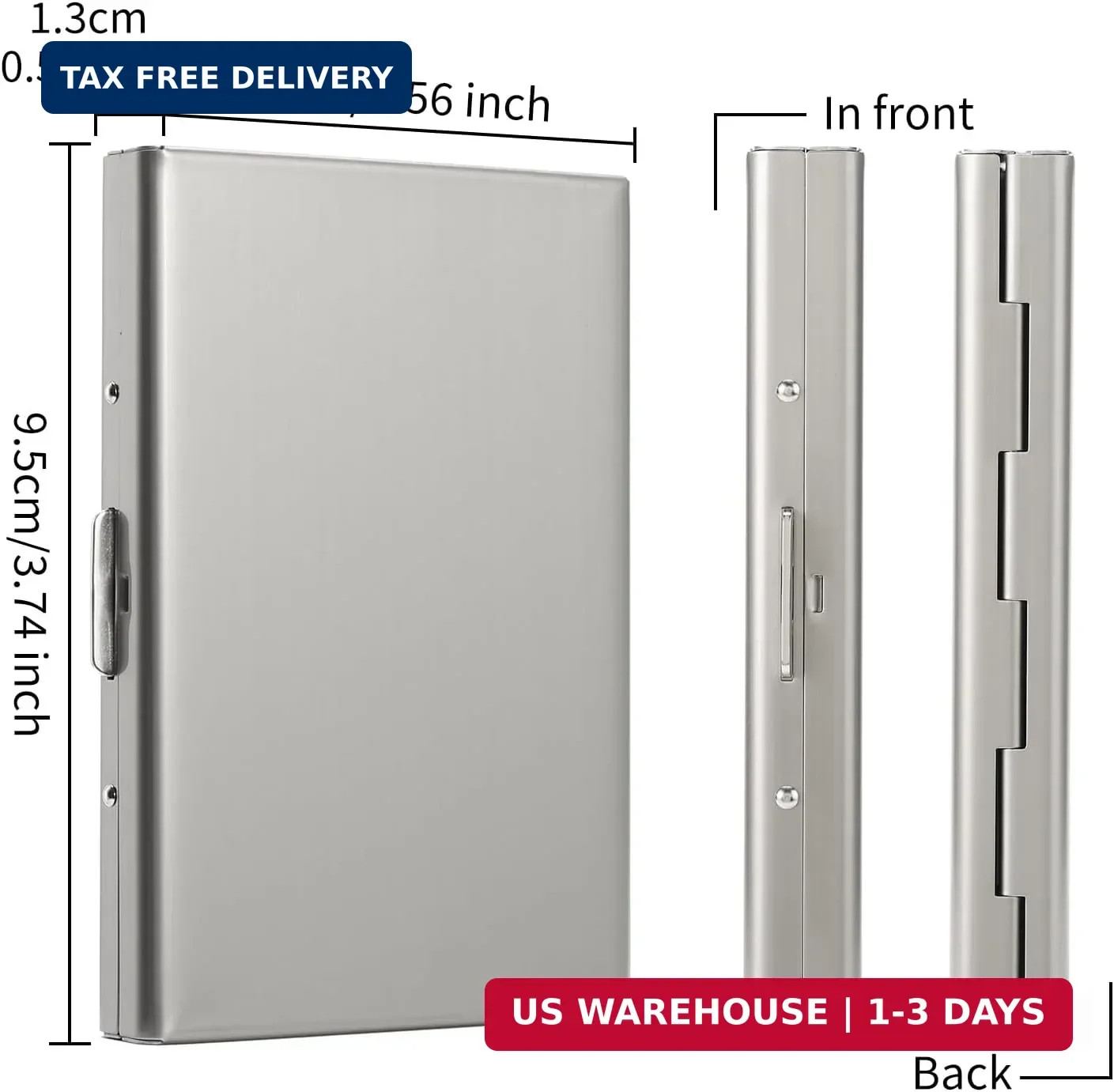 RFID Blocking Stainless Steel Credit Card Wallet Metal Card Holder Case