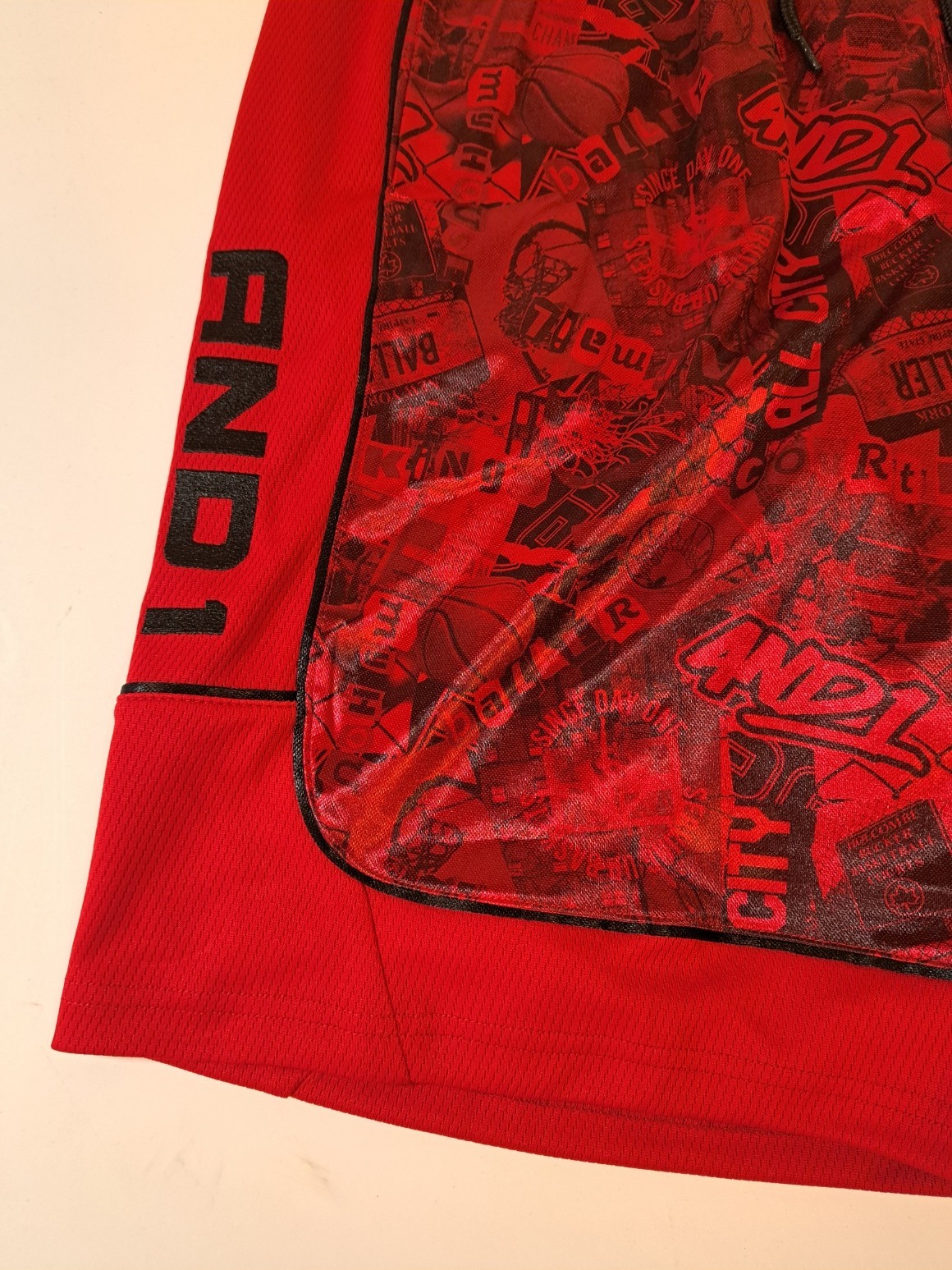 And1 Mens Shorts Basketball Gym Core 11″ Inseam S M L 2XL 3XL Black RED New