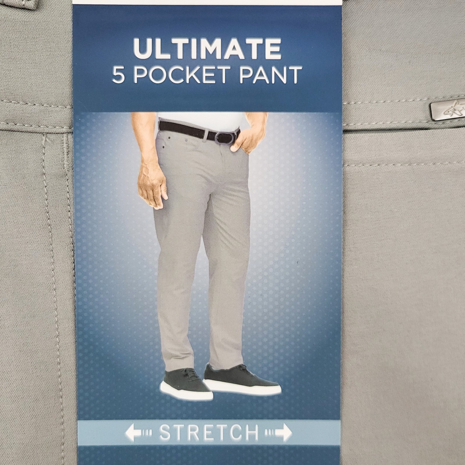Greg Norman Ultimate 5 Pocket Pants Men’s Gray / Black Polyester Blend