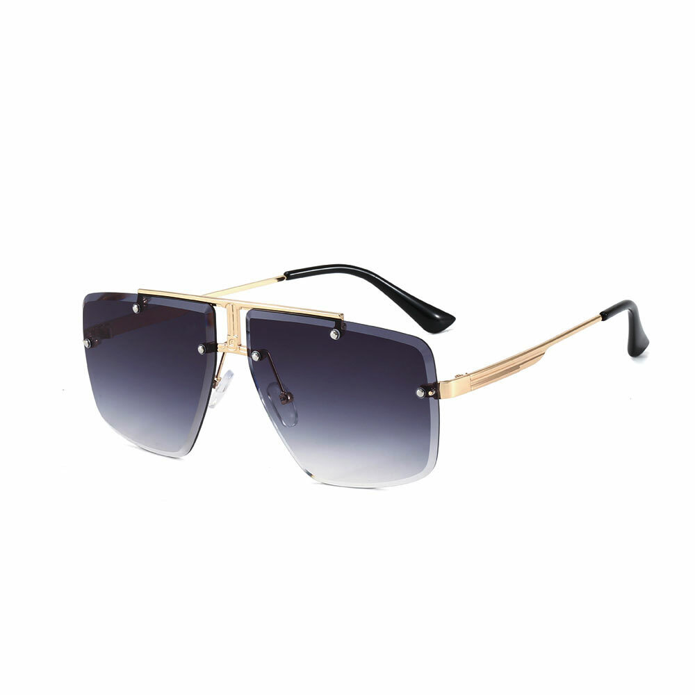 Square Pilot Rimless Sunglasses Mens Driving Outdoor UV400 Fashion Shades