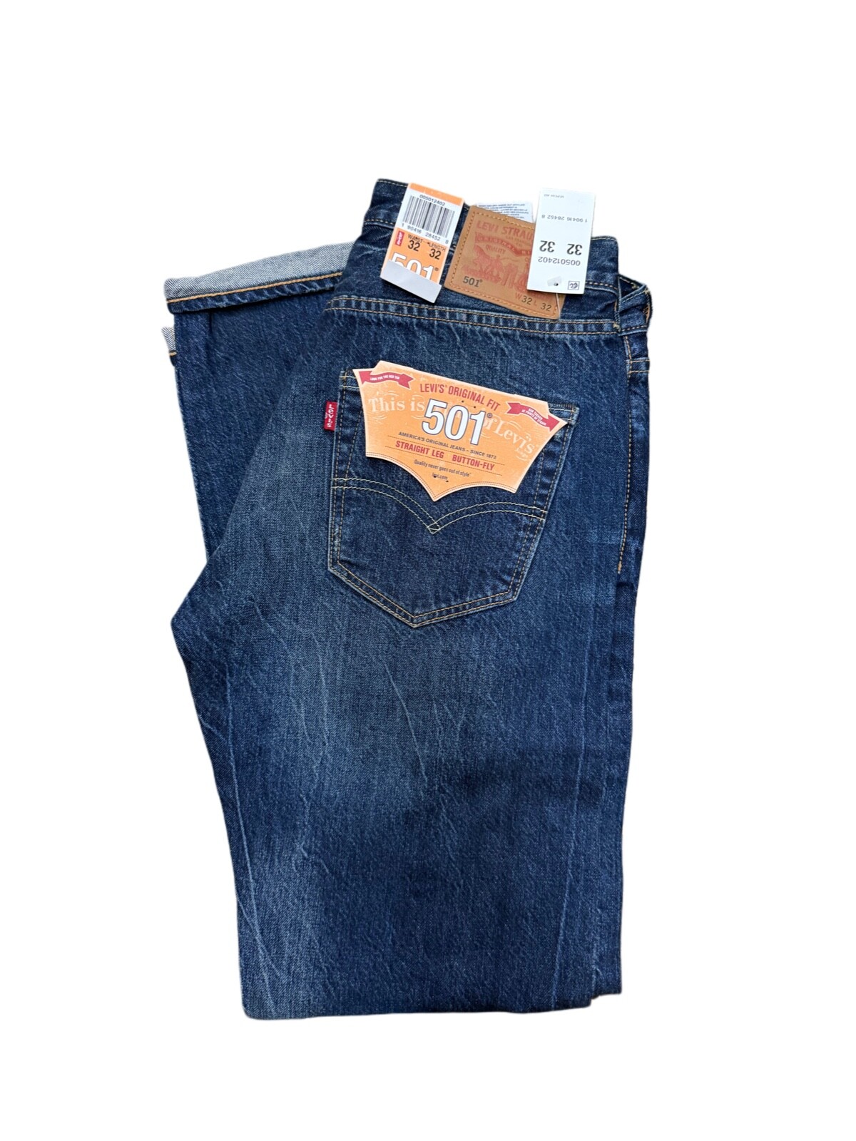 Levi’s Men’s 501 Original to Fit Selvedge Jeans Color Blue 005012402
