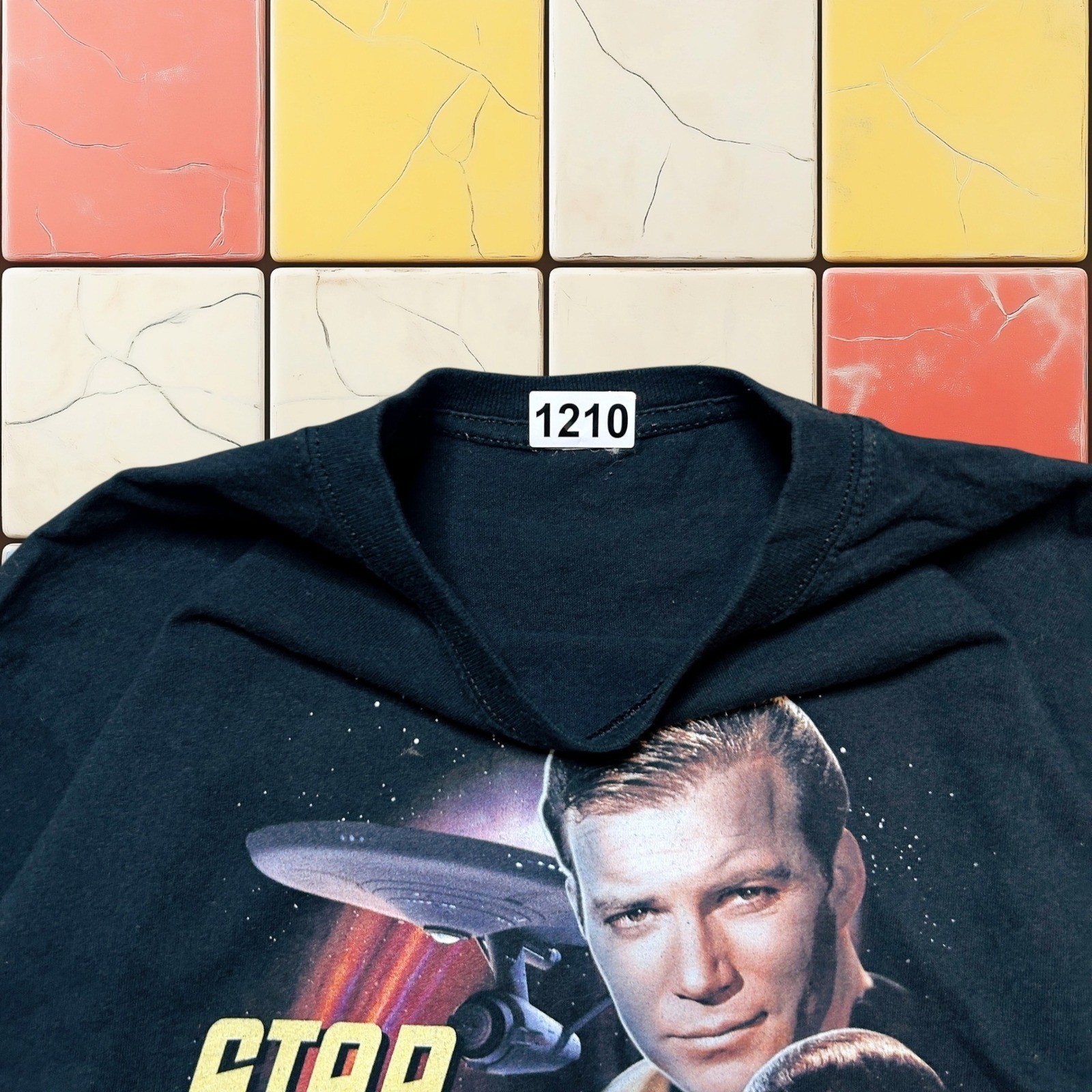 Vintage Star Trek Shirt Mens Large Black Y2K Spock Aliens Sci Fi TV Show Promo