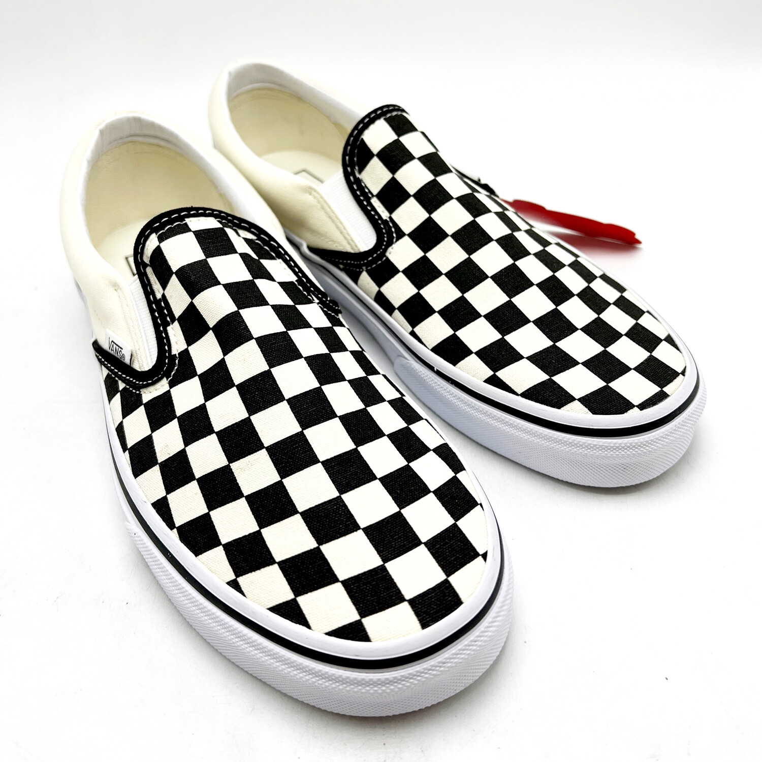 *NEW* Unisex VANS CHECKERBOARD SLIP-ON BLACK / OFF WHITE (VN000EYEBWW)