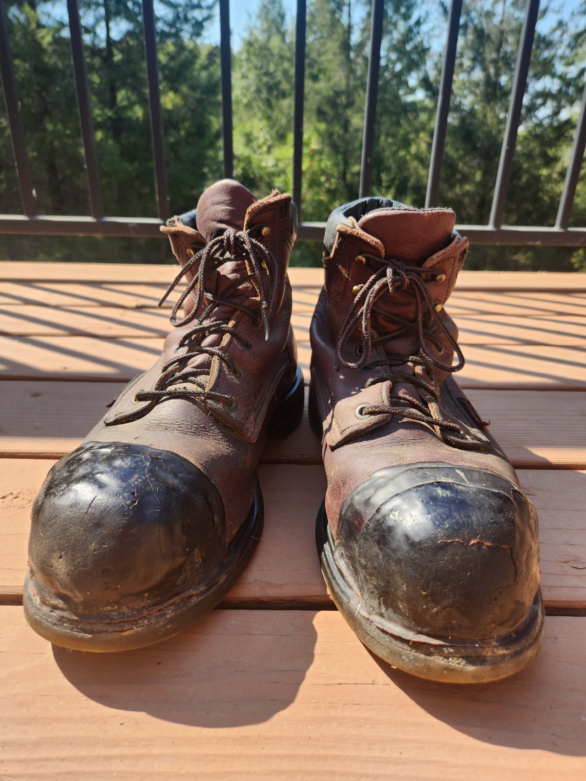 Red Wing Mens Safety Steel Toe Leather Work Boots Size 12D 6″ Supersole 2.0 2406