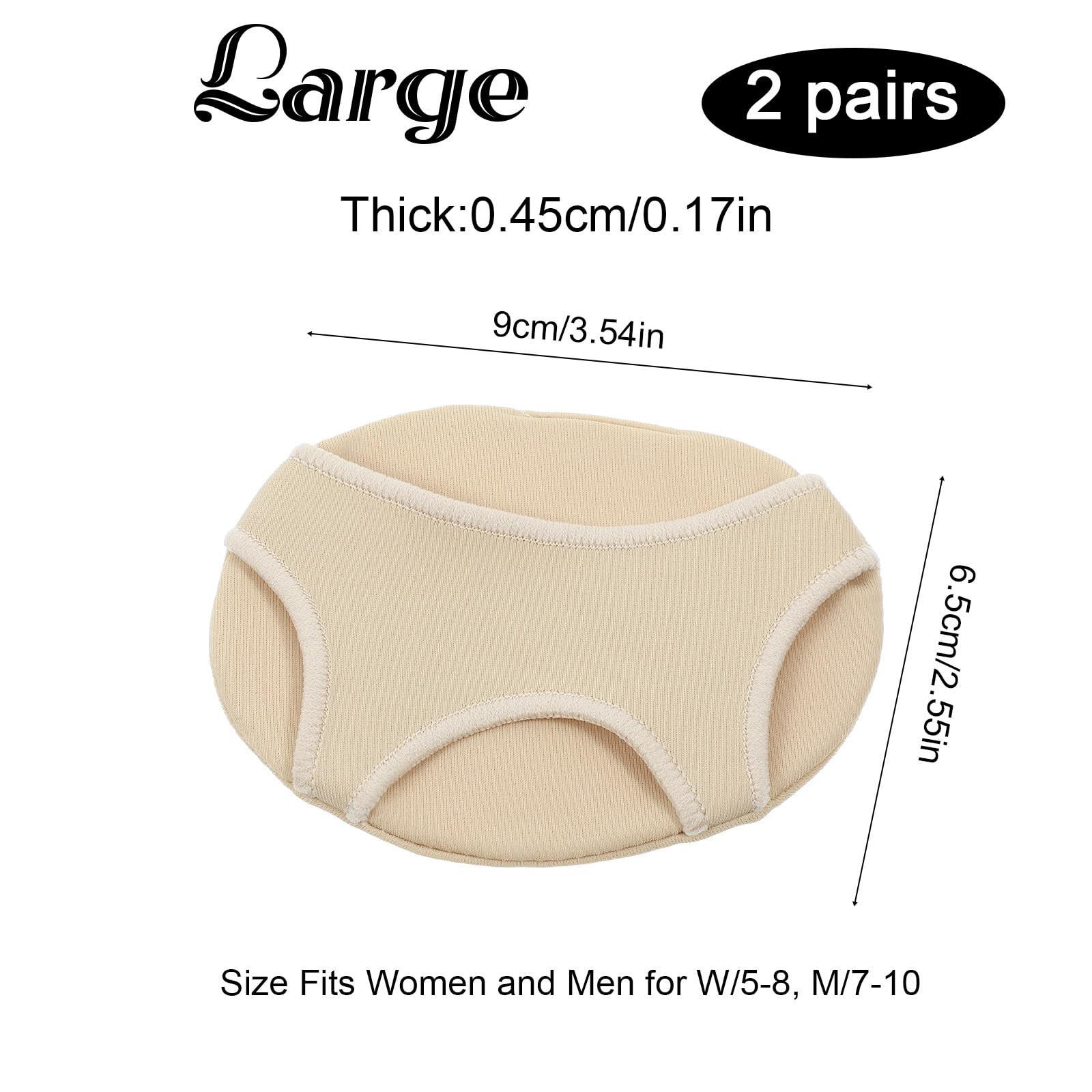 2 Pairs Thick Metatarsal Pads for Women, Foot S, Skin