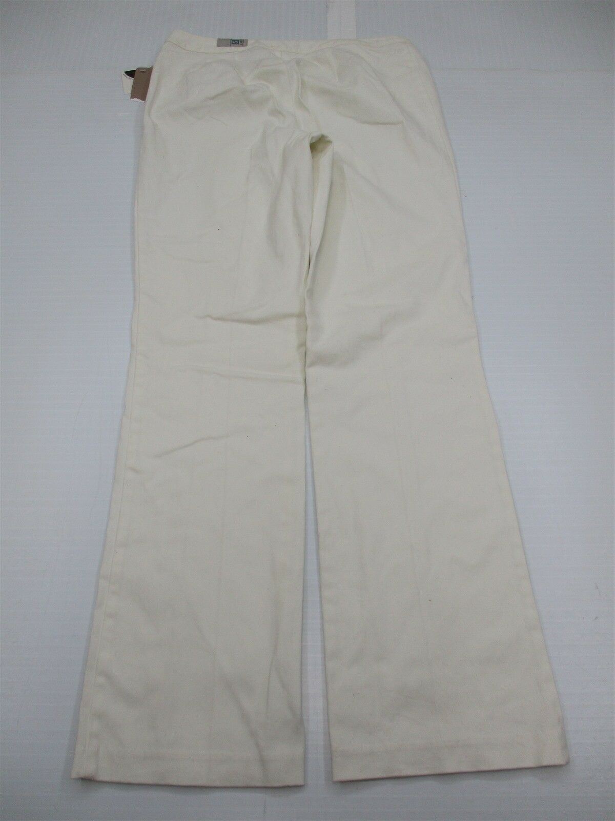 new I.E. Pants Women’s Size 8 Natural Blend Cotton Pleated White