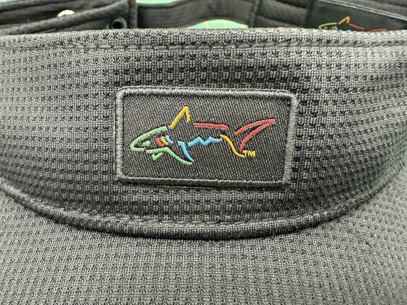 Greg Norman Black Sun Visor w/Embroidered Shark Logo – Golf Hat Cap NEW!