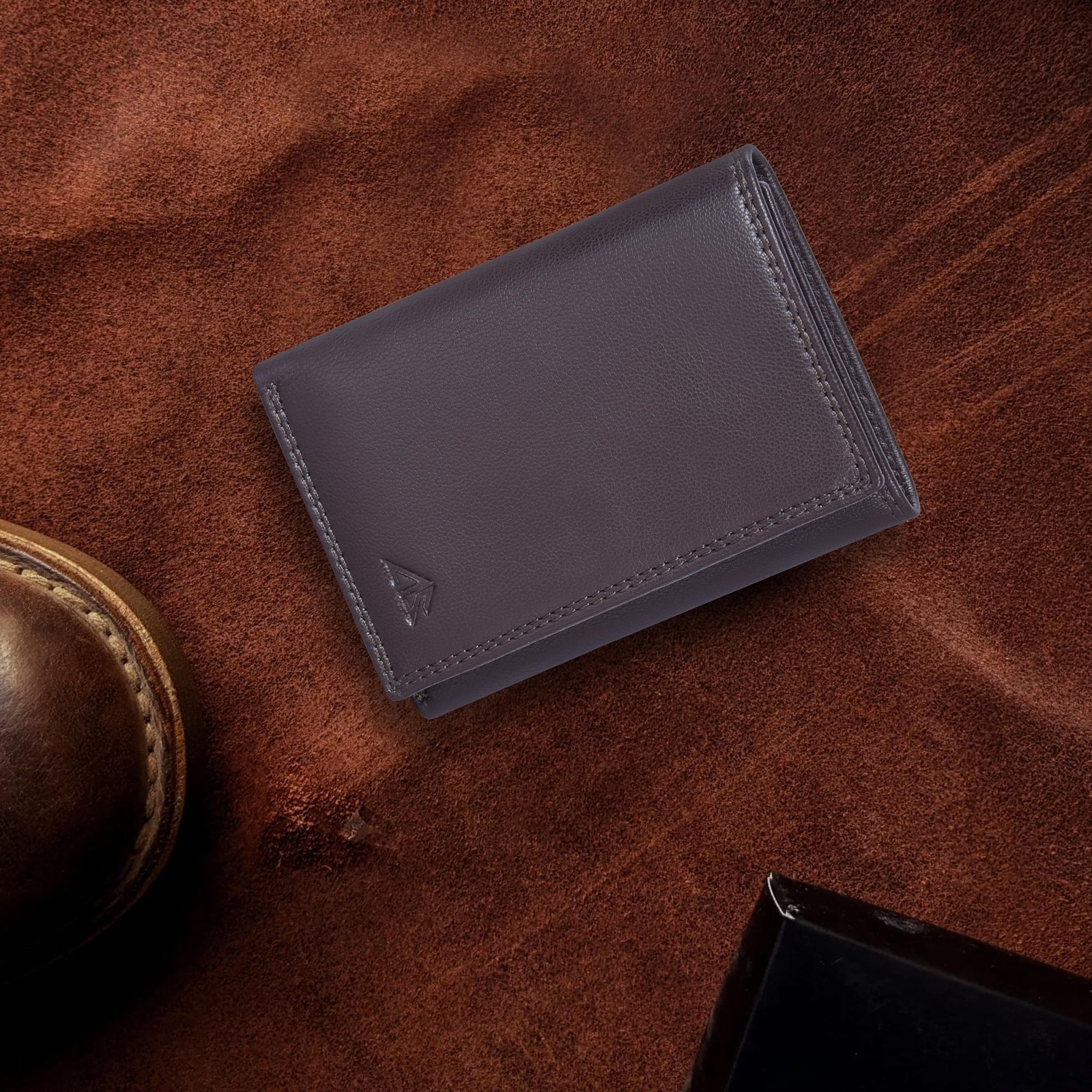 Leather Slim Everyday Trifold Wallet with ID Window and Multiple Card Slots |…