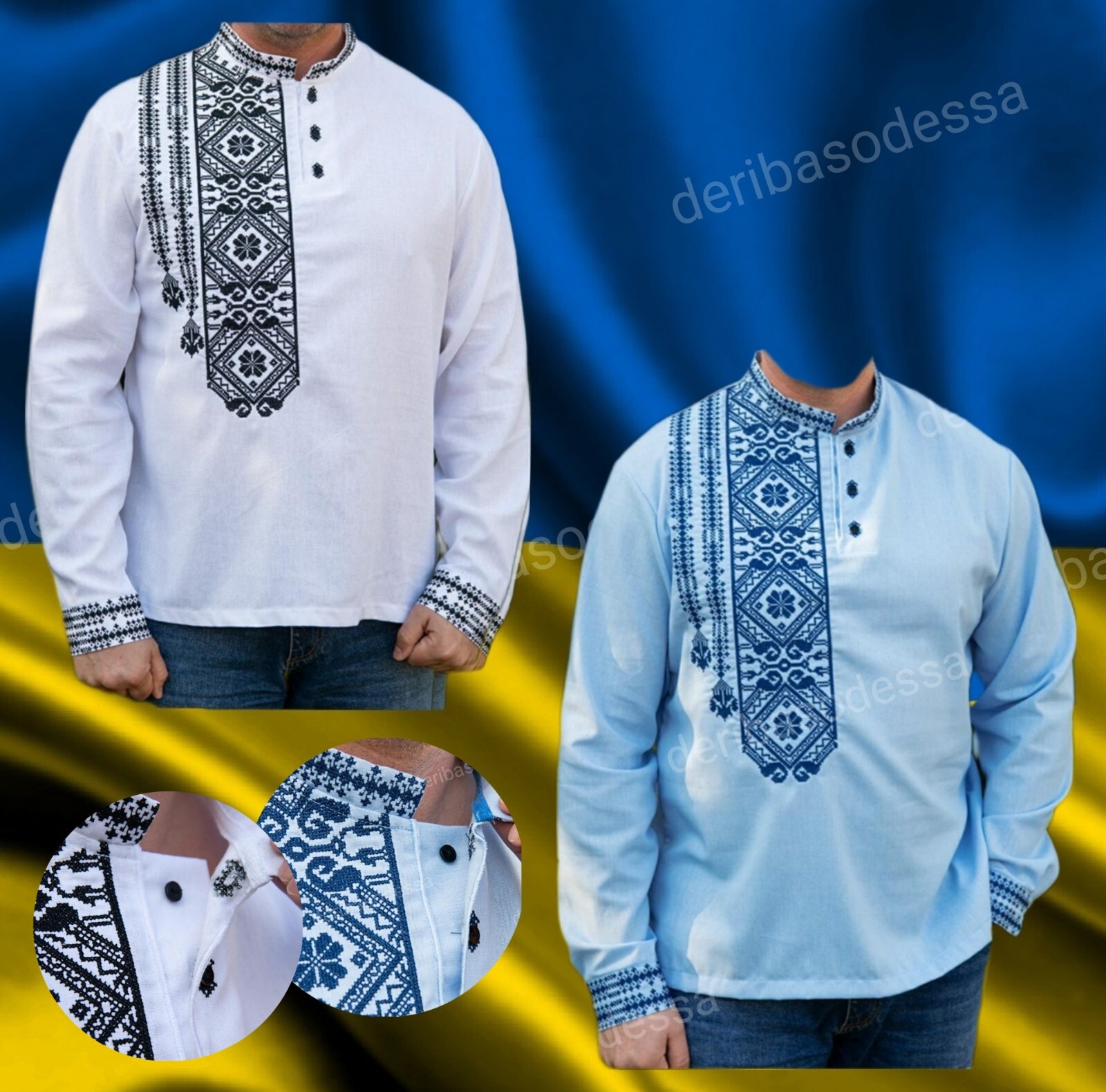 Traditional Ukrainian men’s embroidered shirt Vyshyvanka XS,S,M,L,XL 2XL,3XL,4XL