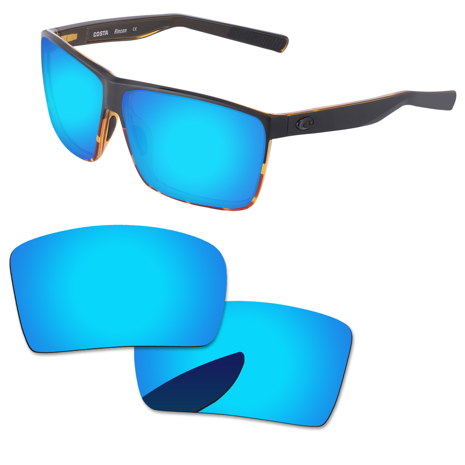 Lenslog Polarized Replacement Lenses For-Costa Del Mar Rincon