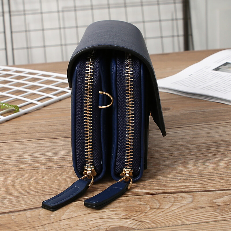 Large Capacity Women’s Zipper Shoulder Bag Crossbody Bag Cell Phone Bag Wallet