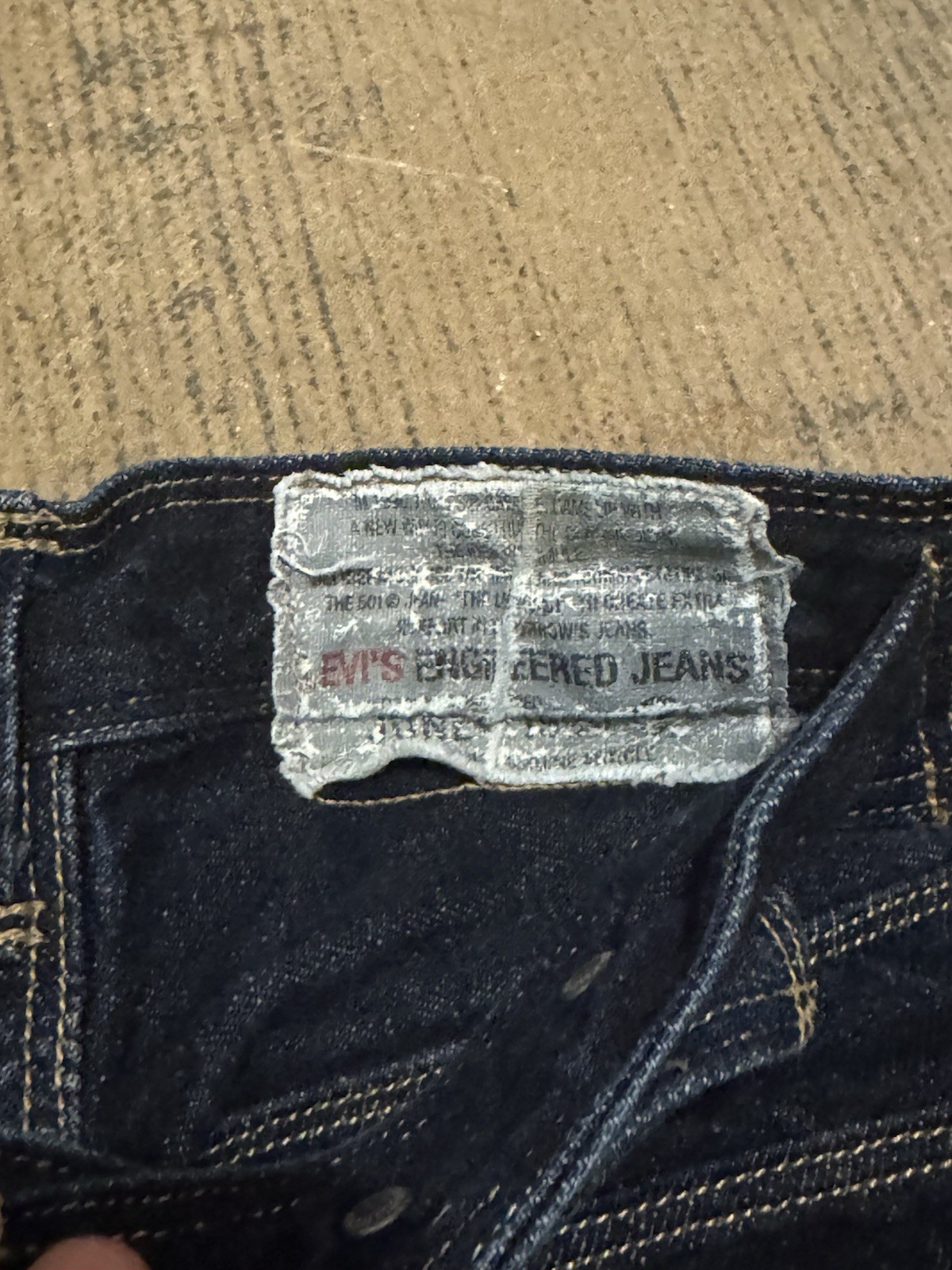 Vintage June 9 1999 RARE Levi’s Engineered Back Buckle Indigo 32×32