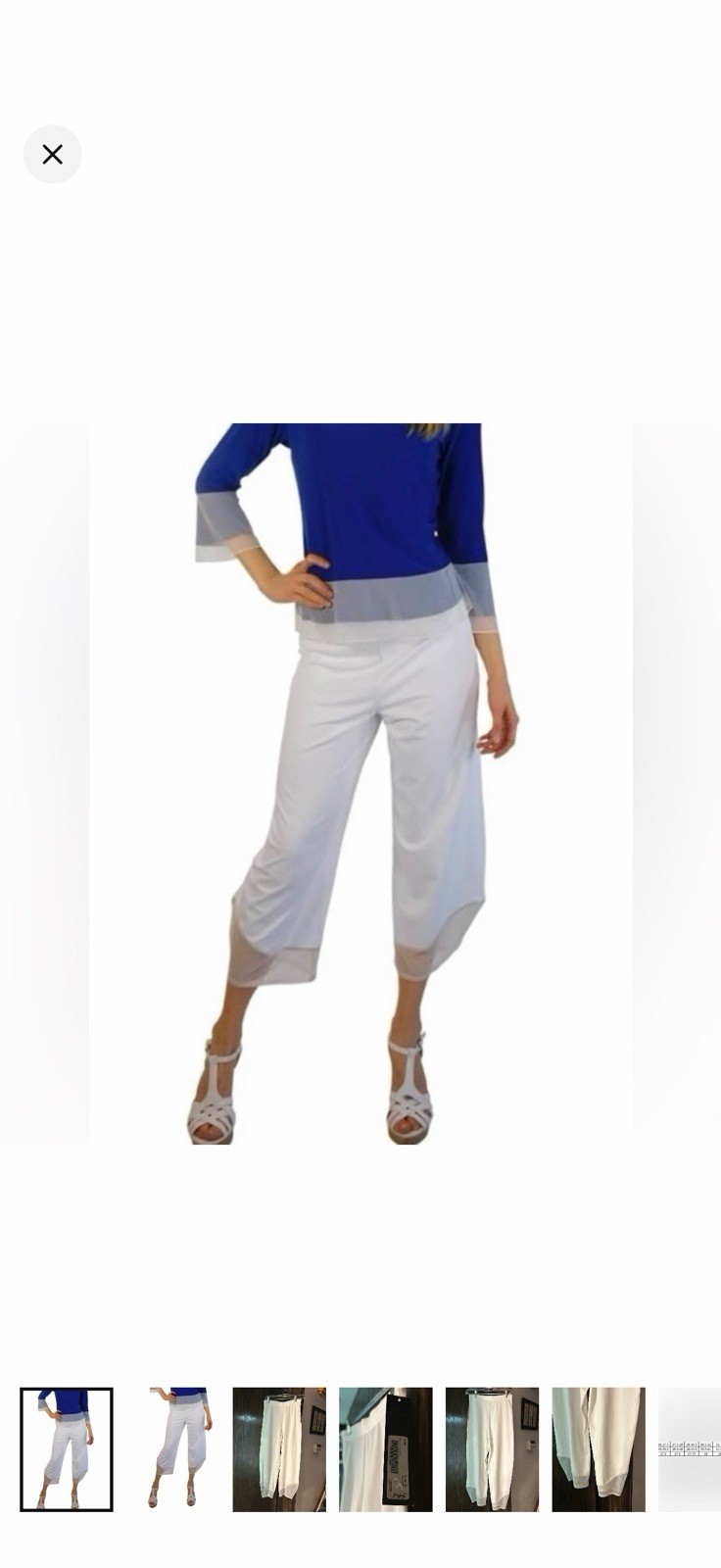 NWT Sympli Mix Shadow Pant in white 4