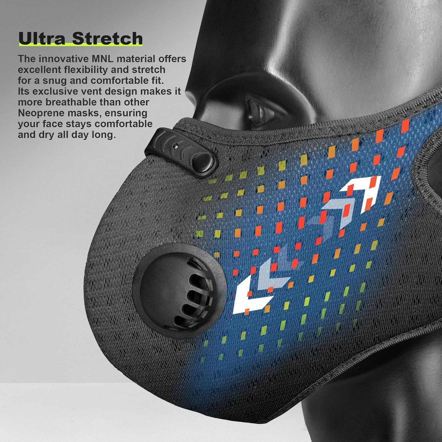Half Face Cover Respirator Dust Mask Anti Air Pollution Reusable With Filters