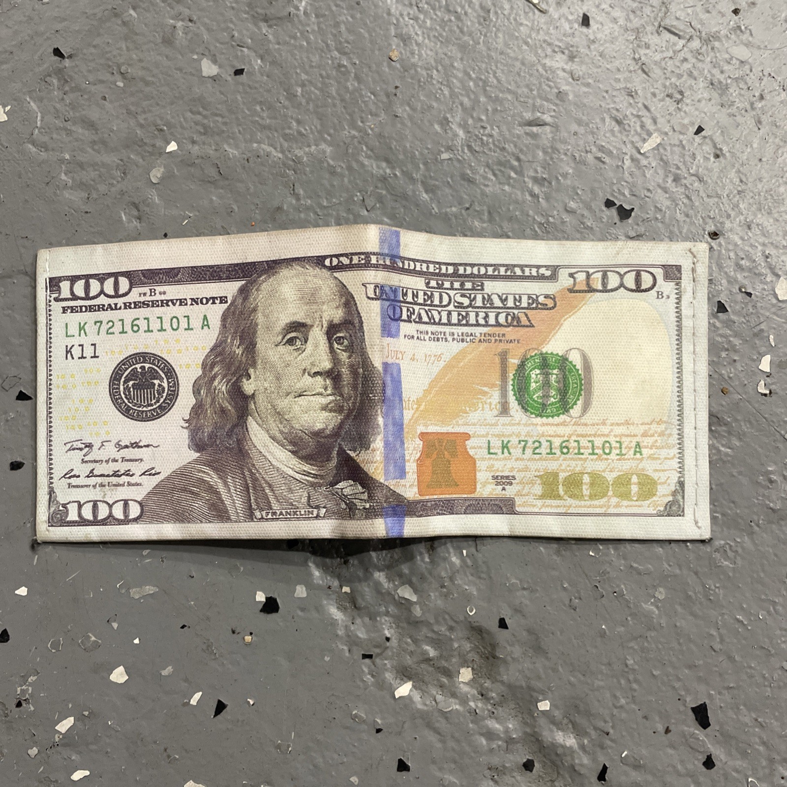 USA $100 One Hundred Dollar Bill Print Men’s money holder Bifold Novelty Wallet