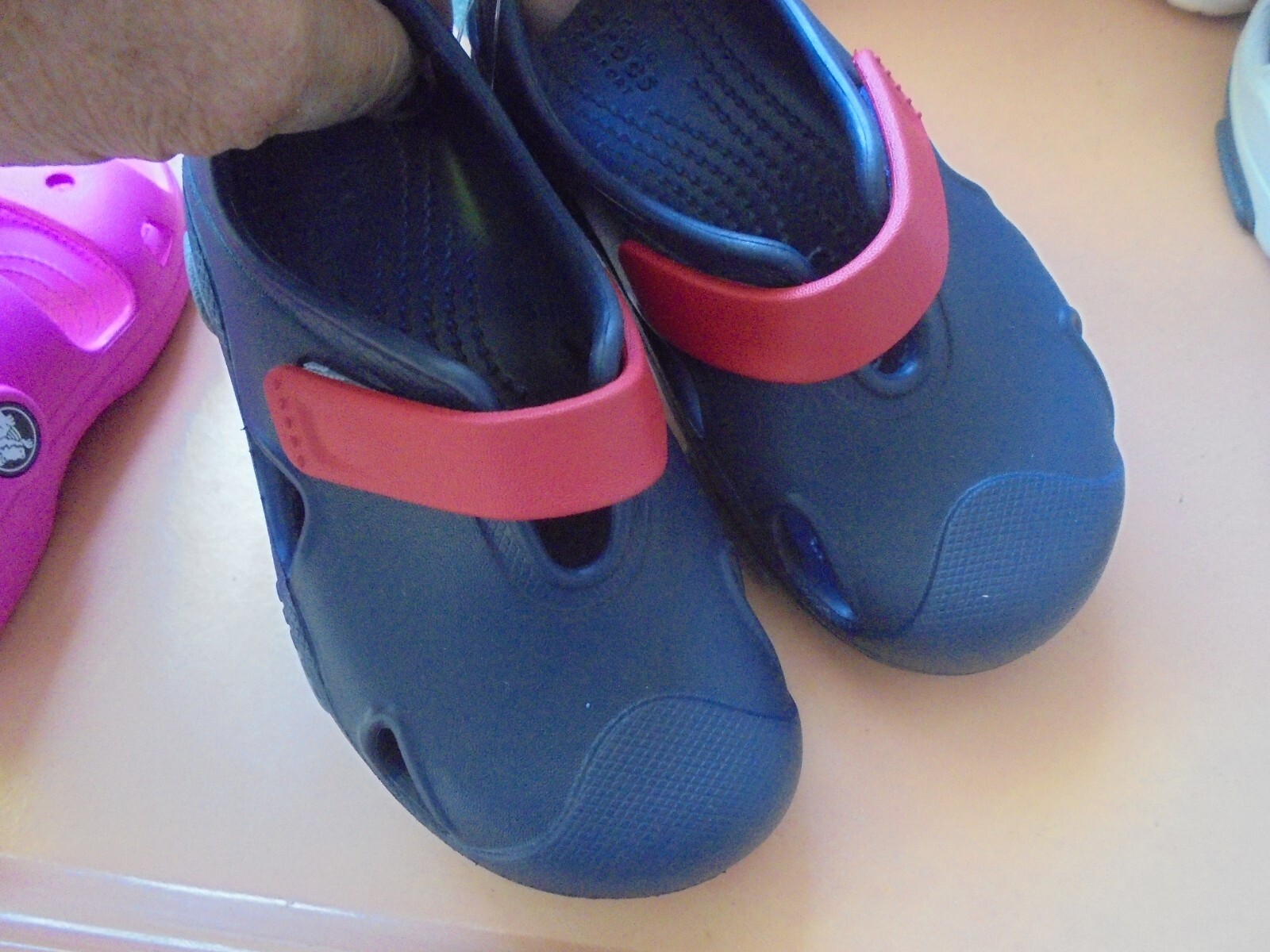 New Crocs All Terrain Fisherman Childs 10 Navy/Pepper