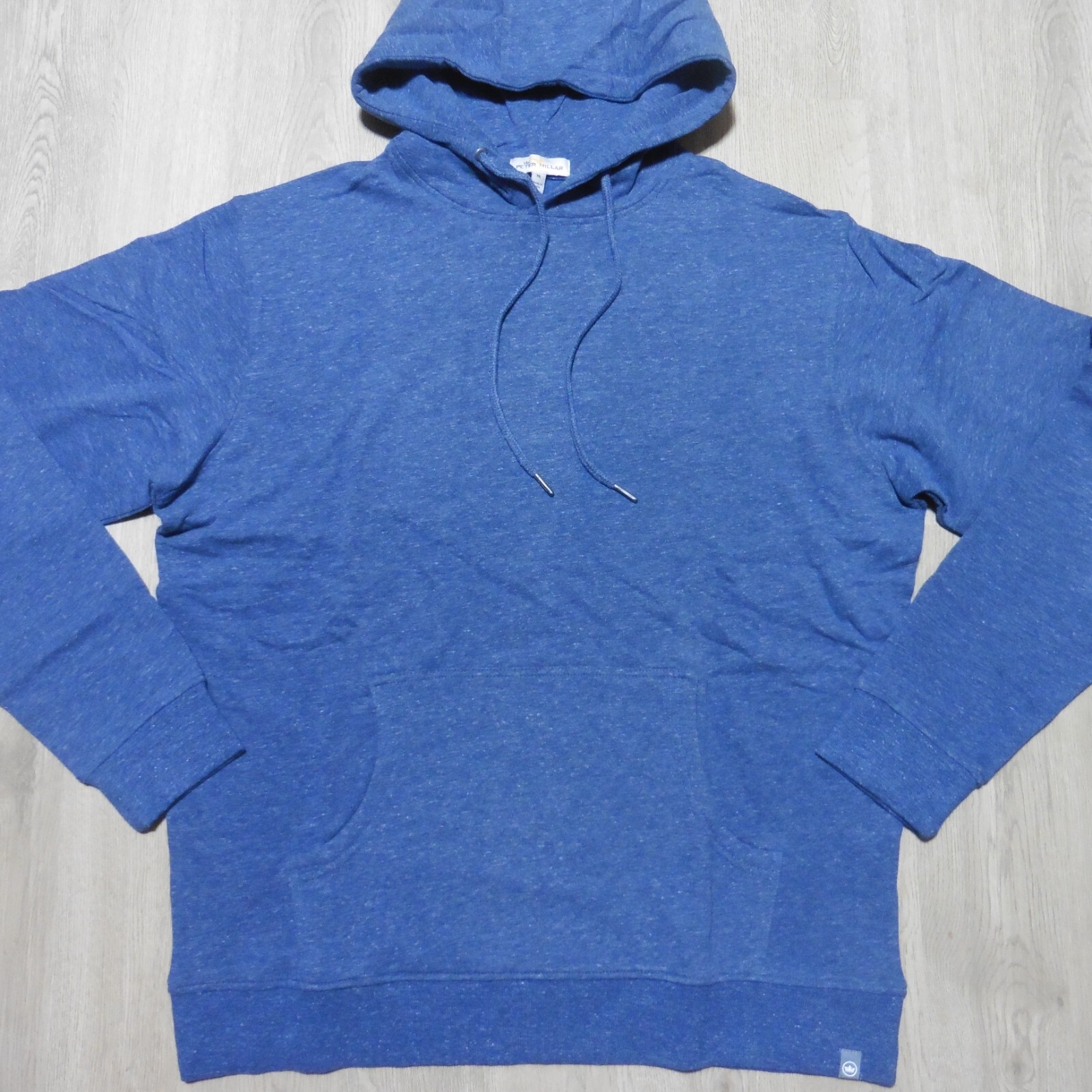PETER MILLAR Mens M MEDIUM HOODIE LAVA WASH RAVINE BLUE PULLOVER SWEATSHIRT