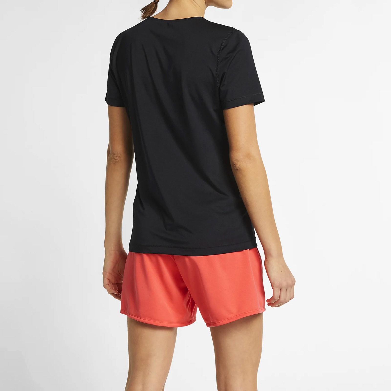 W NP TOP SS ALL OVER MESH WOMENS (BLACK/WHITE)