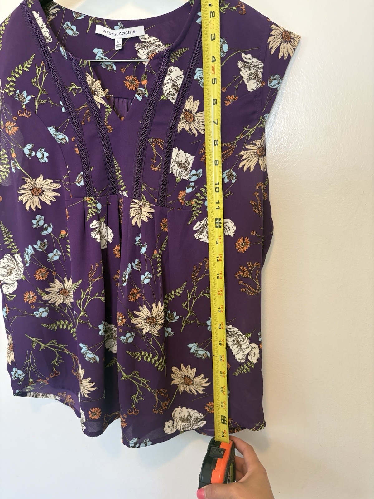 COLLECTIVE CONCEPTS (Stitch Fix) Susy Cap Sleeve Blouse Size L