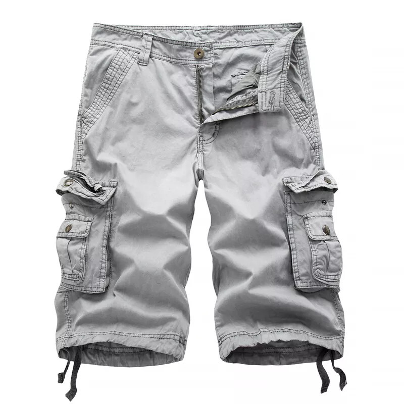 Men’s Cargo Shorts Casual Solid Multi-Pocket, Color Options