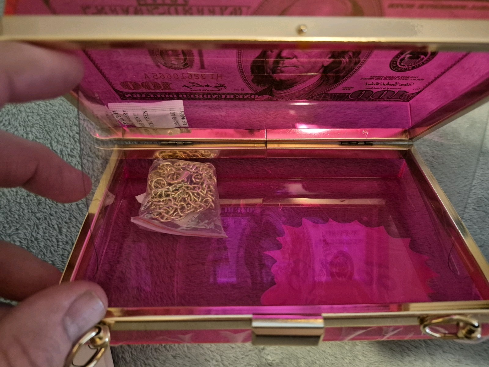 Money clutch Purse Handbag Wallet Card Holder Evening Party Red