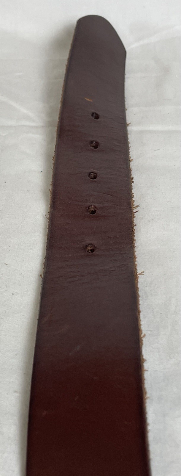 90s Gap Genuine Leather Belt Womens Sz M/34 Brown Brass Oval Buckle