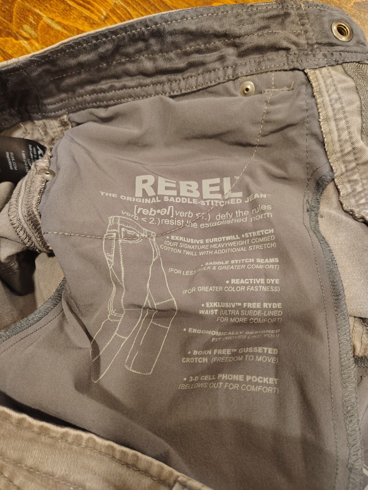 Kuhl Pants Mens 30×32 Rebel Light Green Patina Day Hiking Outdoor Canvas Work