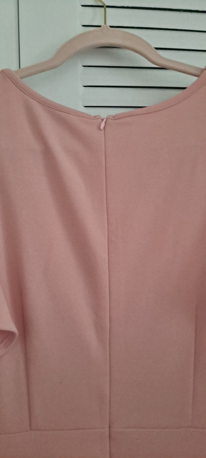 MIUSOL Pink Solid V-Neck Flutter Sleeve Ruffle Wide-Leg Zip Jumpsuit M