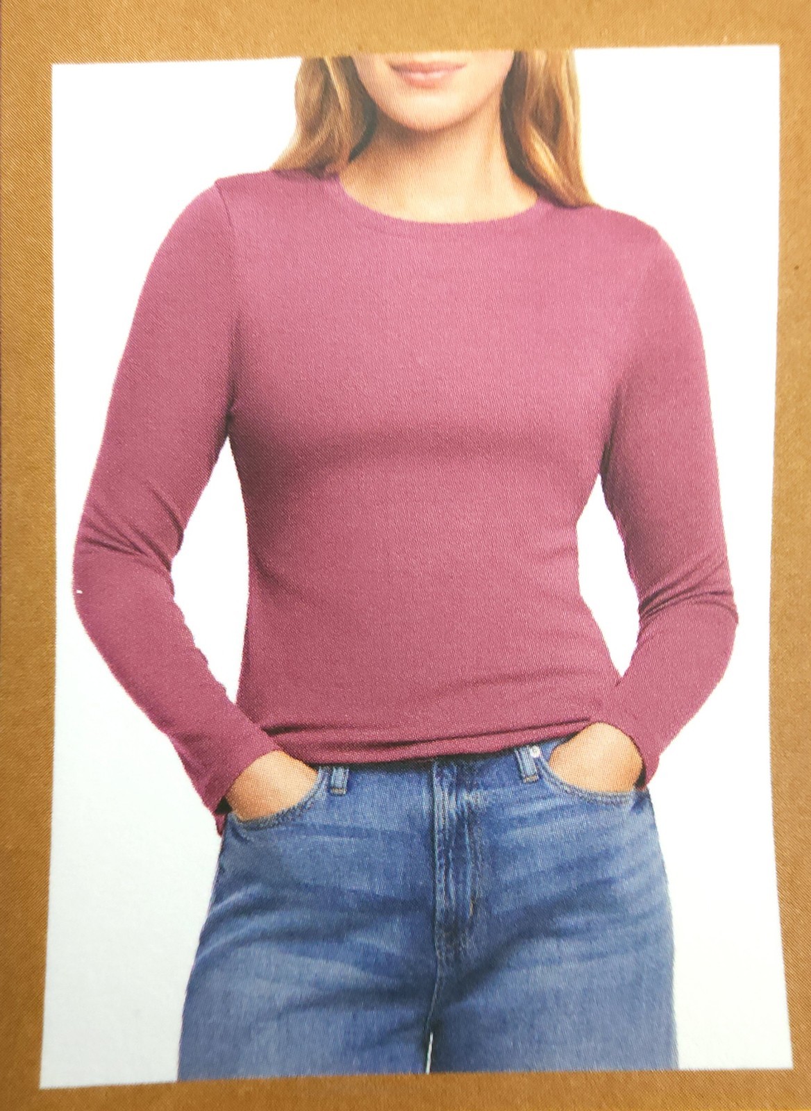 NWT-Eddie Bauer Womens Classic Fitted Crewneck Long Sleeve, Variety sizes/colors