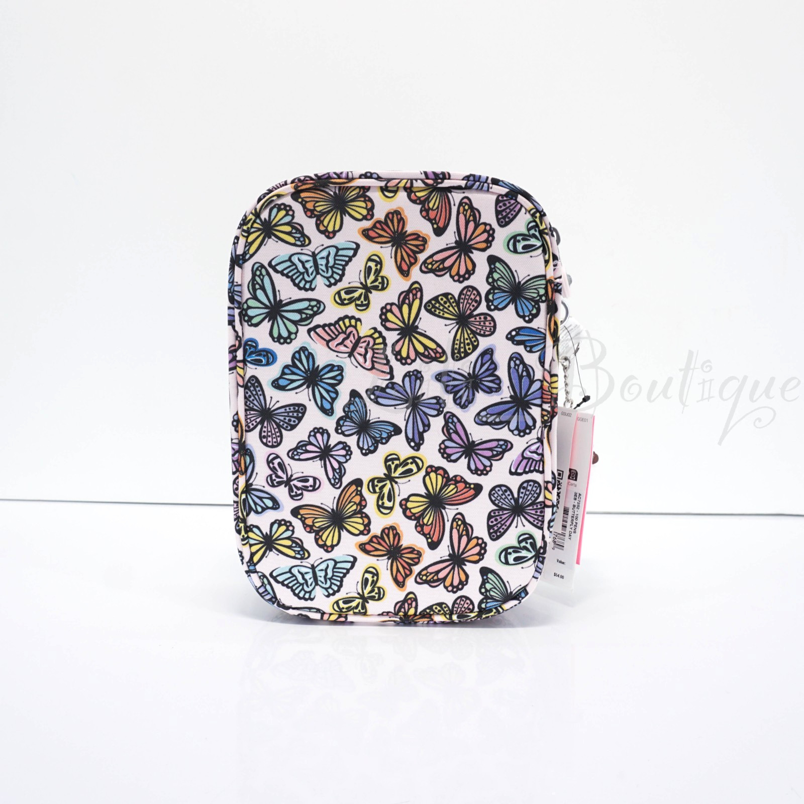 Kipling 100 Pens Case Pencil Accessory Box Polyester AC7252 Butterfly Day Multi