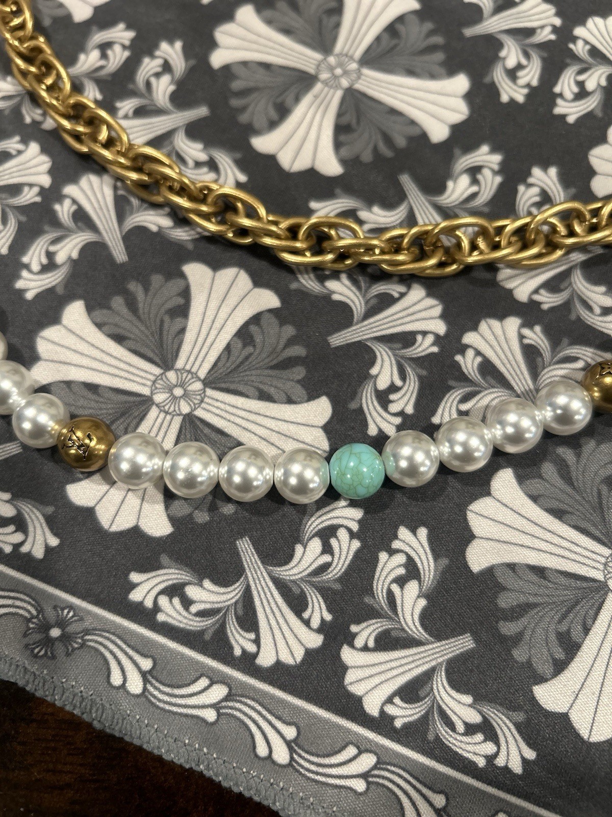 Louis Vuitton Pearl Wallet Chain And Bag Charm