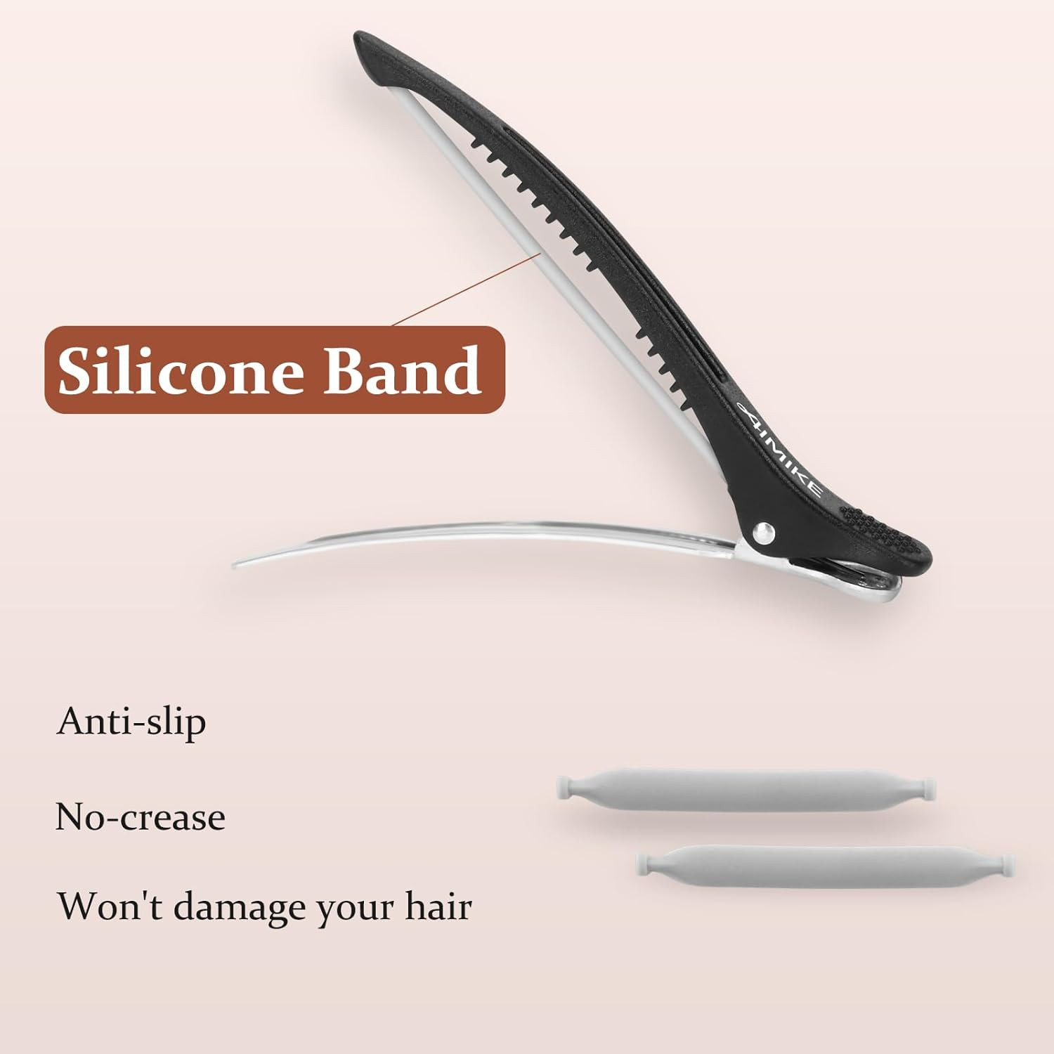 6Pcs Professional Hair Clips for Styling Sectioning, Non Slip No-Trace Duck Bill