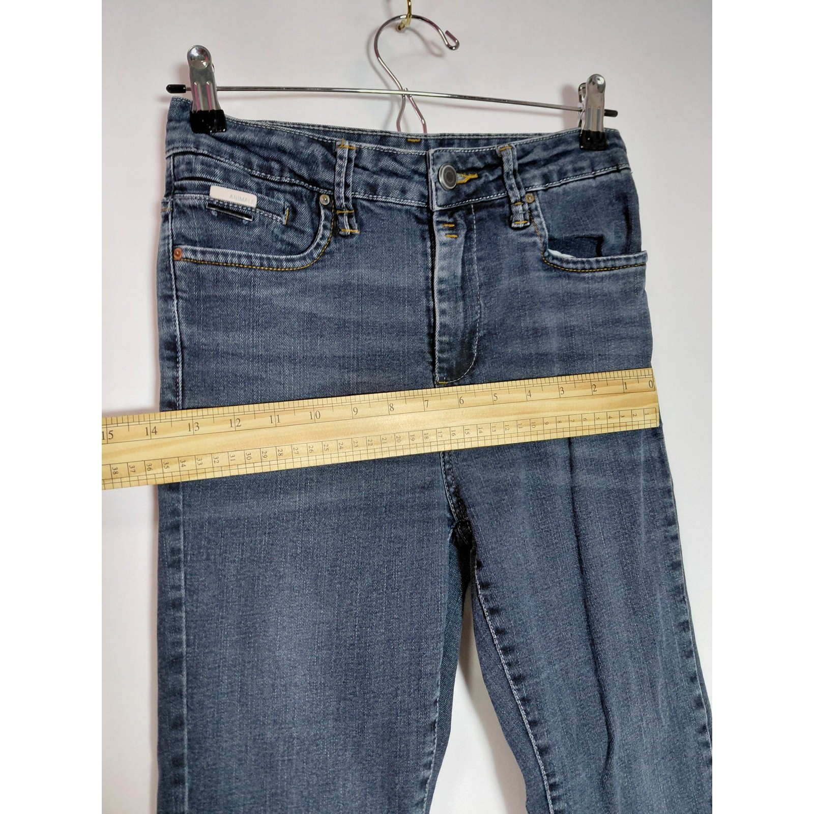Animale Flare Jeans Dark Wash Mid (10-12 in) Regular Denim Women Size 36