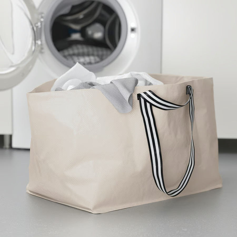IKEA Large Shopping Bag Tote Durable Light Beige-GÖRSNYGG-22.5×14.5×15.25″ 20Gal