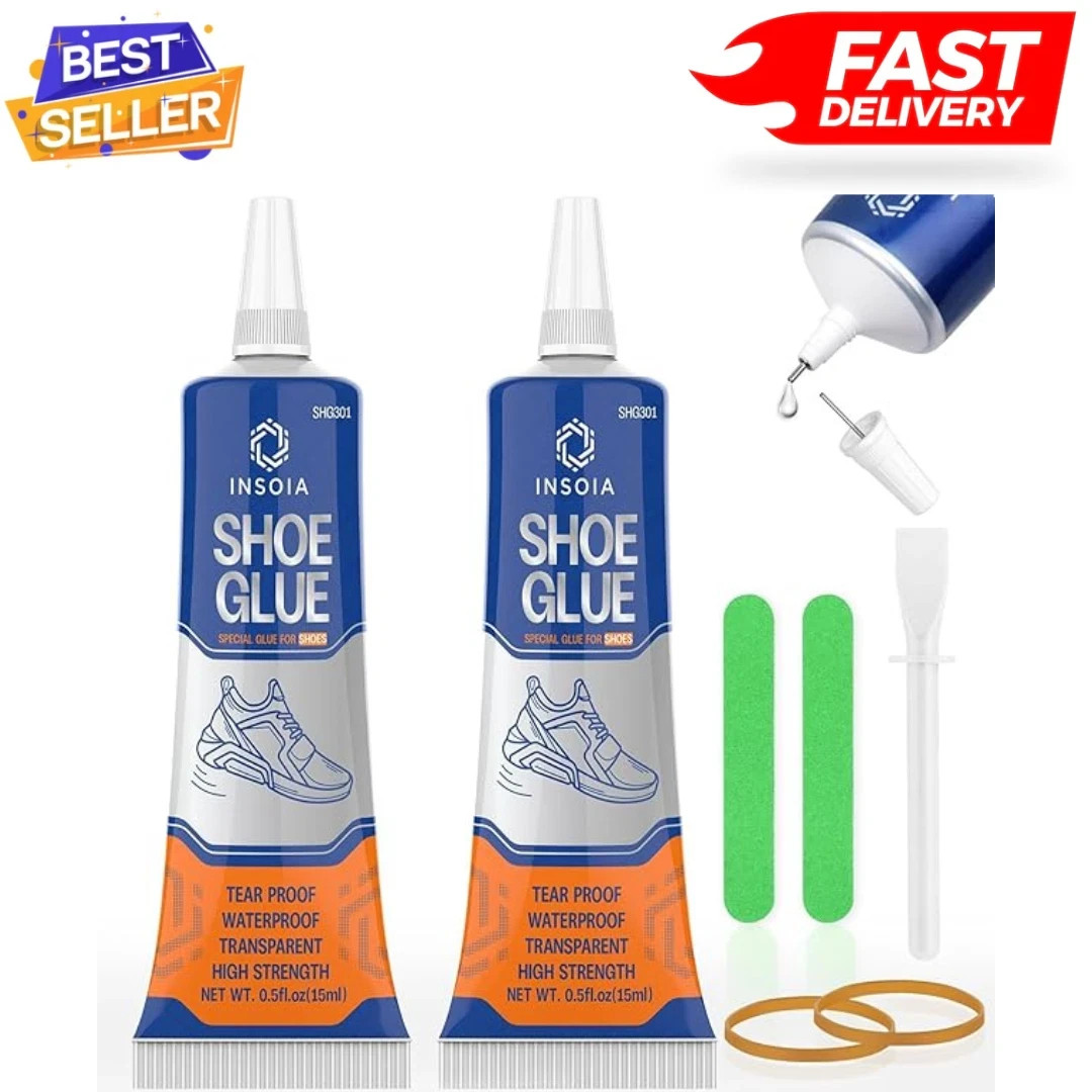 ShareShoe Glue Sole Repair Kit, Heavy Duty Shoe Adhesive, Waterproof, Flexible,