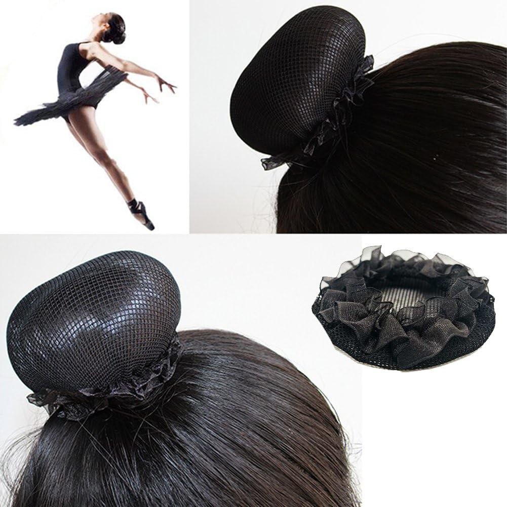2 Pcs Elastic Hair Bun Net Women Invisible Ballet Bun Net