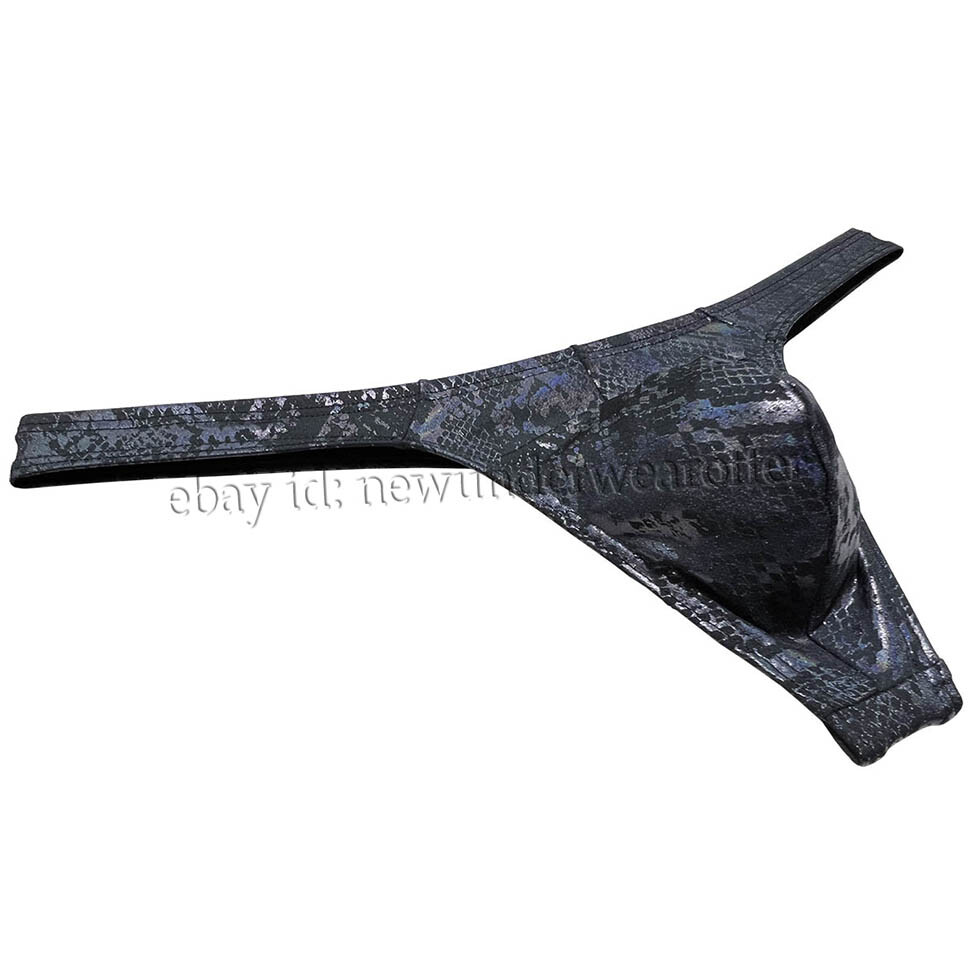 Men Shiny Wet Look Bikini Underwear Classical T-back Bulge Pouch Jockstrap Pants