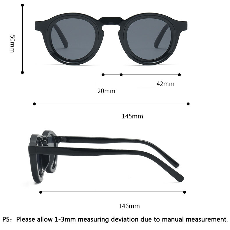 Unisex Round UV Protection Sunglasses Fashion Thick Frame Driving Shade Glasses