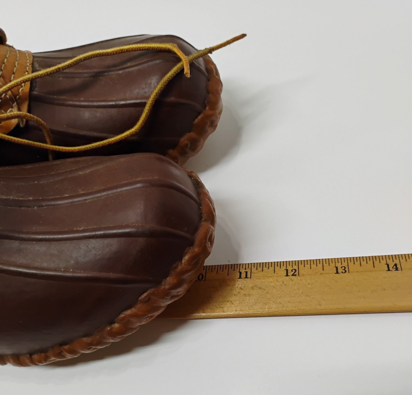 LL Bean Maine Hunting Duck Boots Vintage Original W8 M6 EUC Lace Up Leather