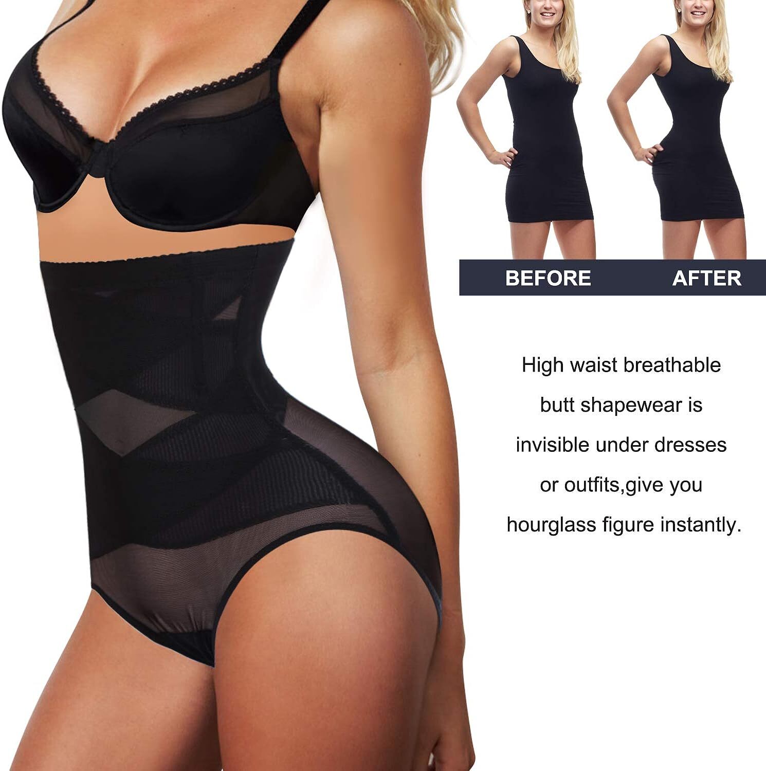 Women Tummy Control High Waist Trainer Body Shaper Underwear Firm Girdle Panties