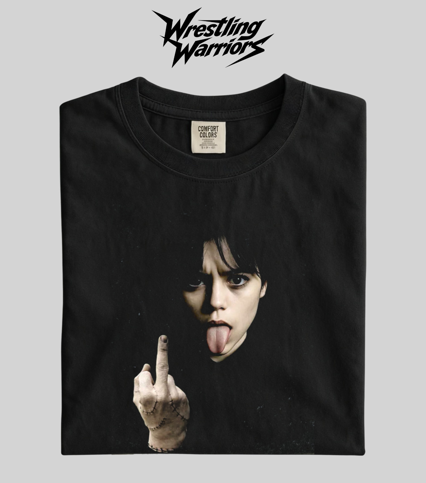 Wrestling Warriors Comfort Color Wednesday Addams Attitude Tee