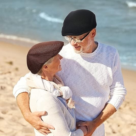Summer Mesh Plain Newsboy Gatsby Cap Ivy Hat Golf Driver Mens Flat Cabbie Hats