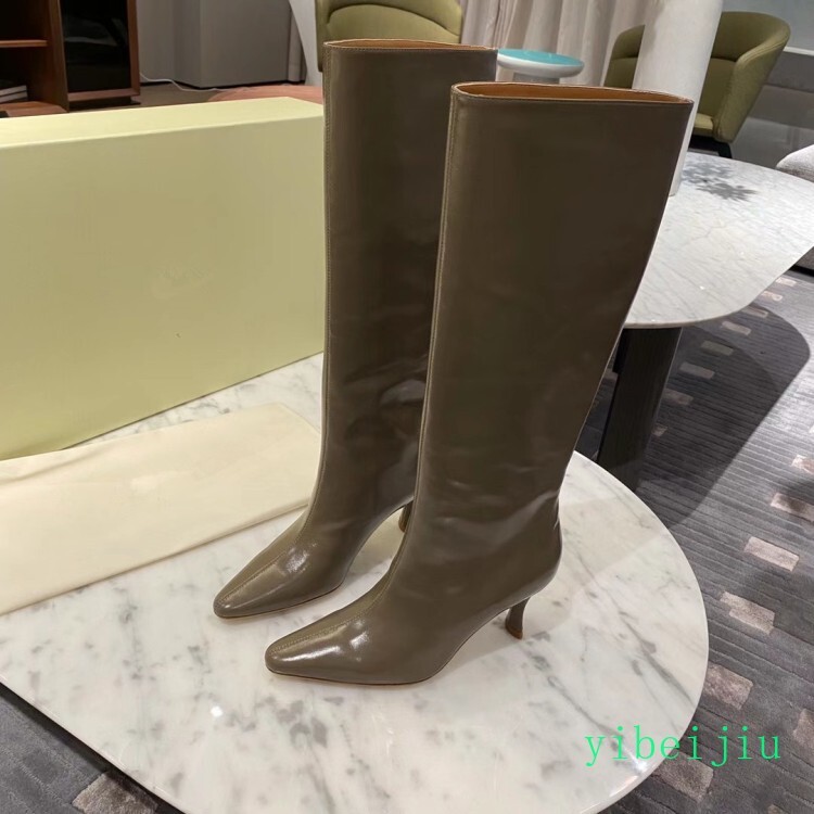 Womens Mid Calf Kitten Heel Boots Pull On Leather Shoes Cowboy Western Plus Size