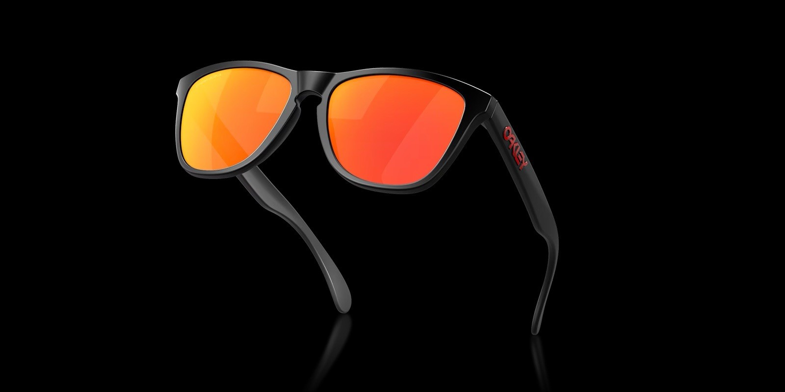 Oakley Frogskins Polarized Sunglasses Prizm Ruby Lenses Matte Black Frame New