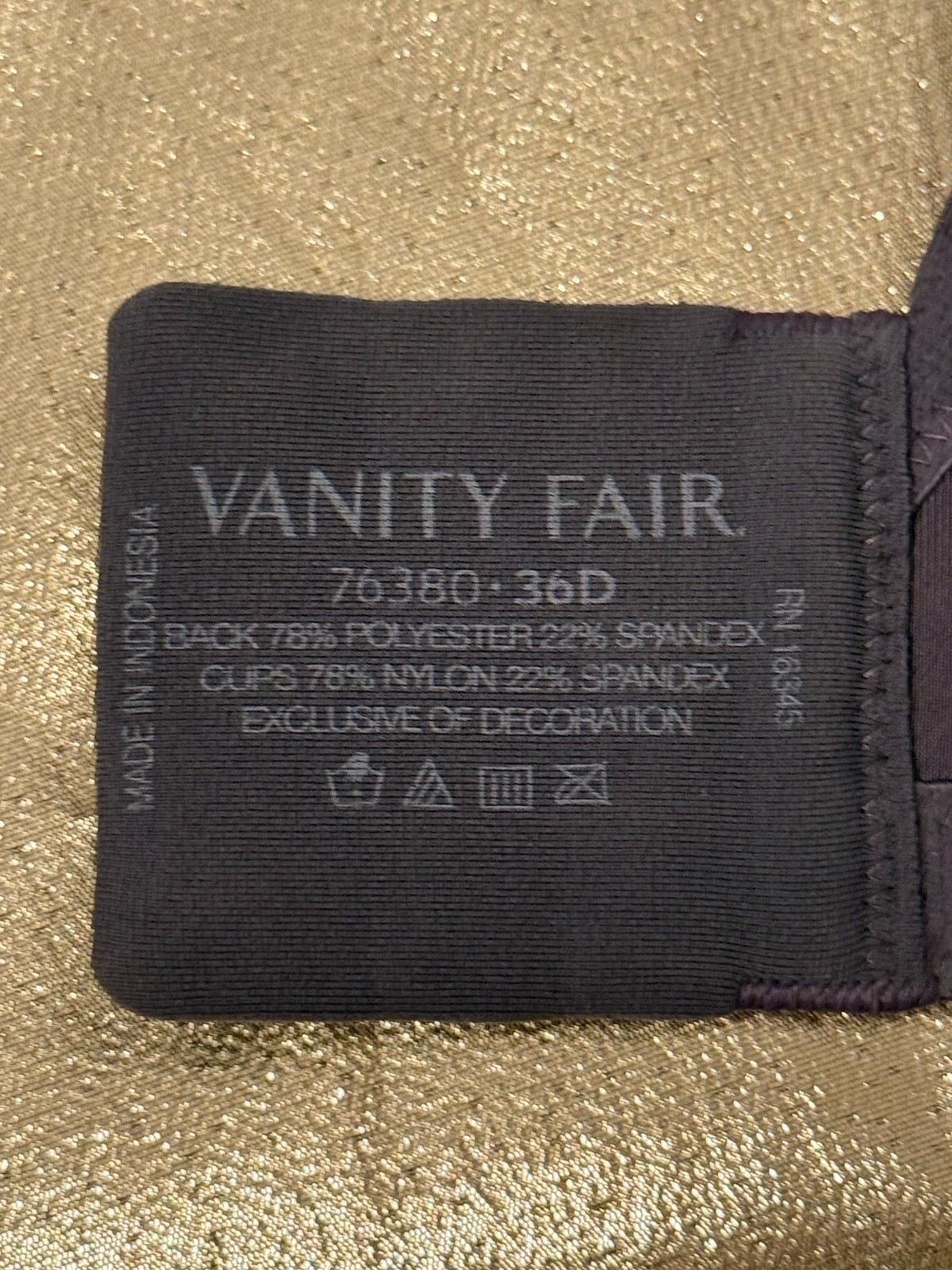 NEW Vanity Fair Back Smoothing Underwire T-Shirt Bra #76380 Gray Size 36D