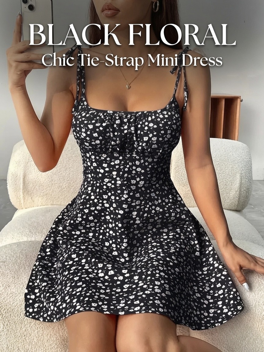 Women’s Floral Print A-Line Dress Summer Waist Slimming Casual Sweet Dress