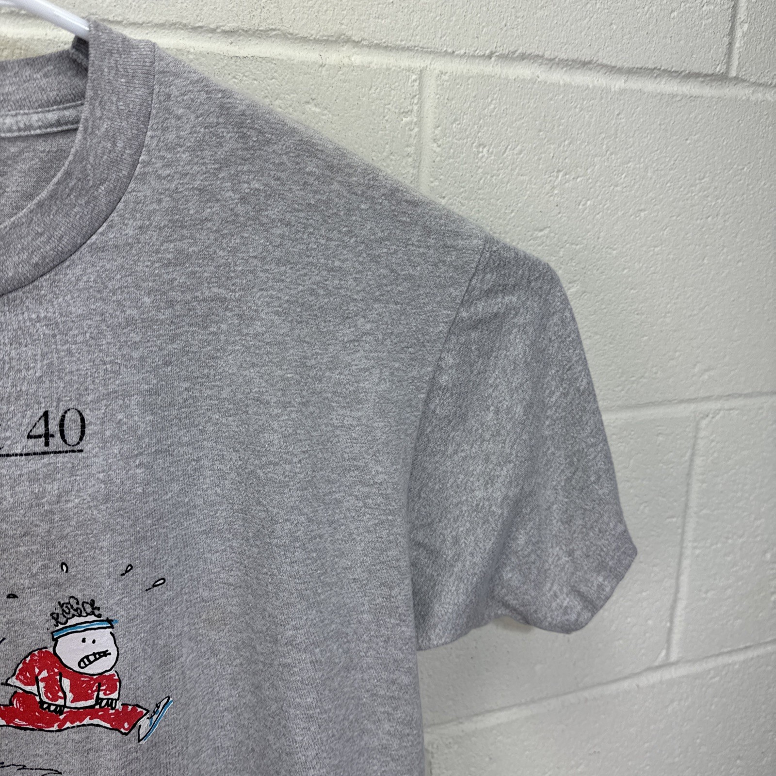 VTG 80s 90s T Shirt Hallmark Birthday Dick At 40 Running Over The Hill XL USA
