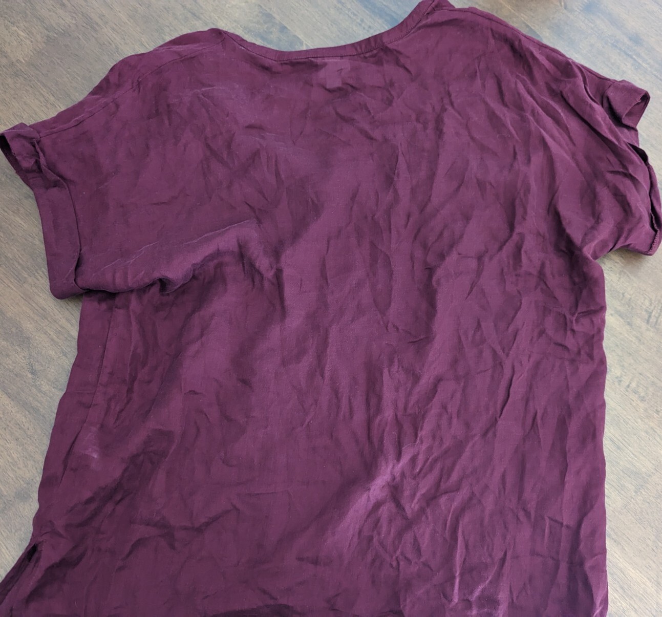 Womens A New Day Maroon Boxy Casual Top Sz L Boho Summer Casual